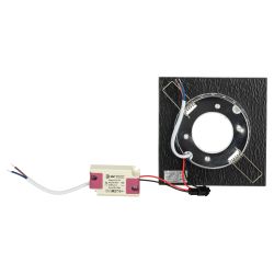 Светильник встраиваемый cо светодиодной подсветкой ЭРА DK LD50 WH/BK под лампу GX53 белый/черный | Встраиваемые LED светильники
