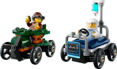 Конструктор LEGO City 60459 Самолет против Больничная Кровать Гоночный Автомобиль