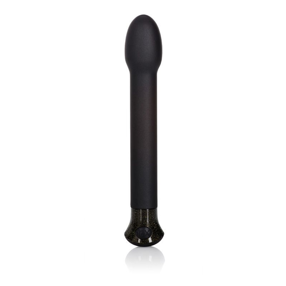 Чёрный вибромассажер Coco Licious Slender Tulip Vibes - 17 см. (Цвет: черный)
