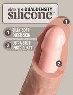 Телесный фаллоимитатор 8  Silicone Dual Density Cock - 22,8 см.