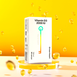 Greenflash Vitamin D3 Витамин Д3 2000МЕ, 60капсул Незаменимый солнечный витамин