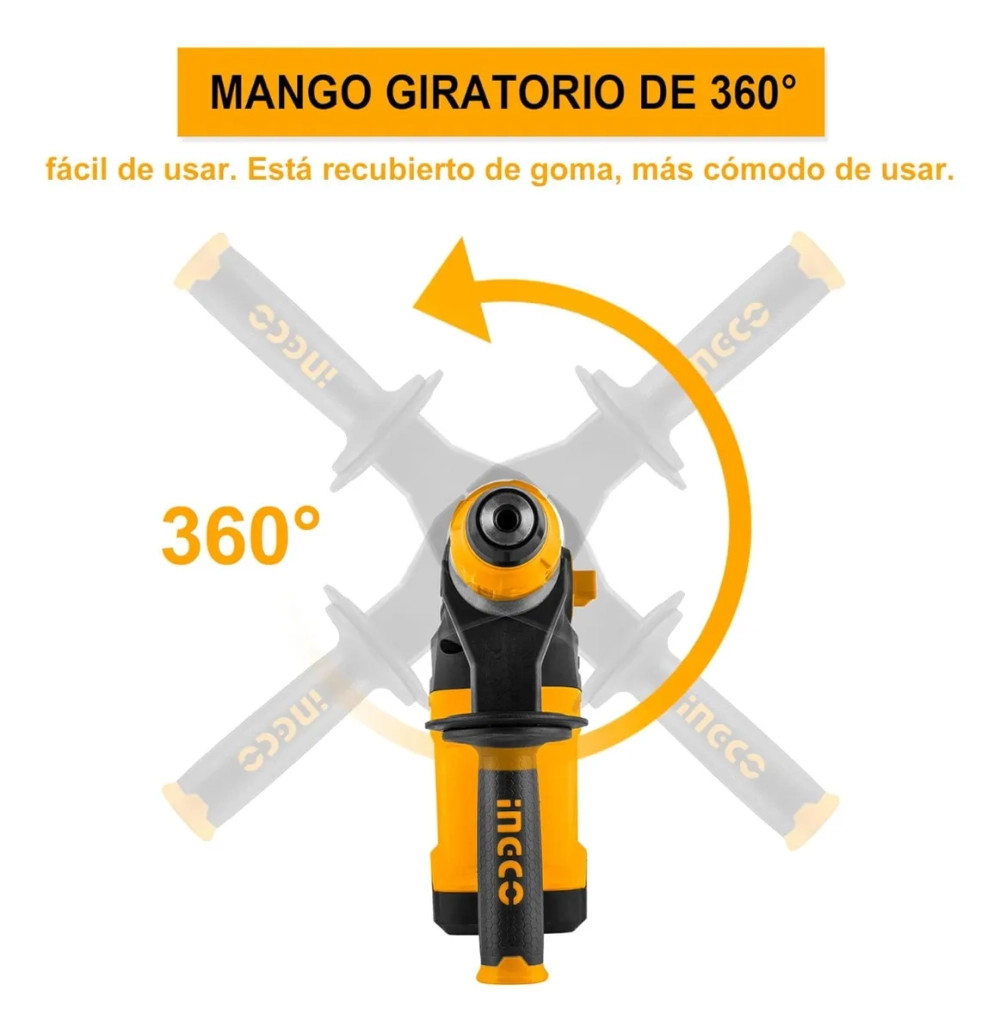 Перфоратор SDS-Plus INGCO RH150038 INDUSTRIAL 1500 Вт 5,5 Дж