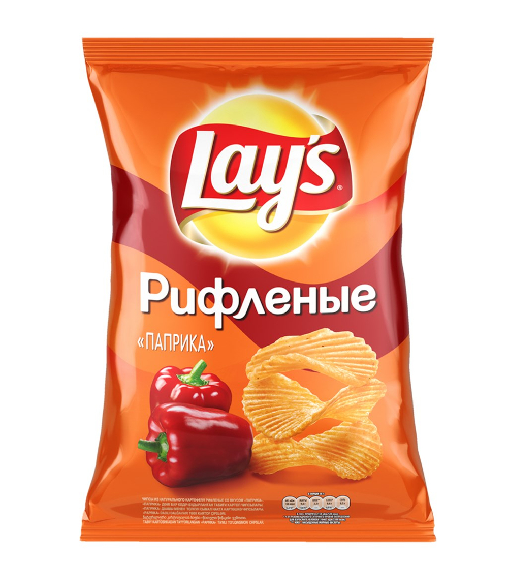 Чипсы Lays 140 гр Паприка рифленые (19)
