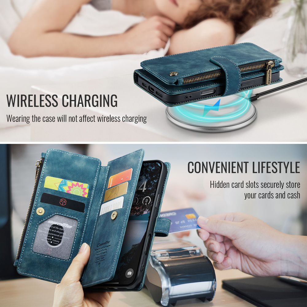 Многофункциональный чехол-кошелек CaseMe 3 in 1 Matte Wallet для iPhone 17 Pro