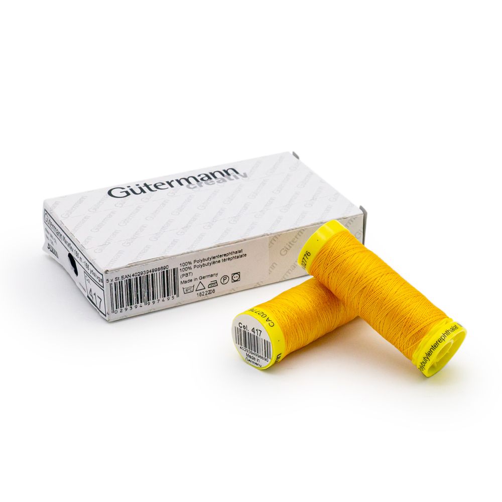 Нитки для трикотажа Gutermann Maraflex 120 (150 метров), 5 кат. | 417 одуванчиковый