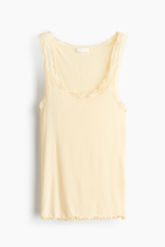 Топ с кружевной лентой из смеси с вискозой - H&M