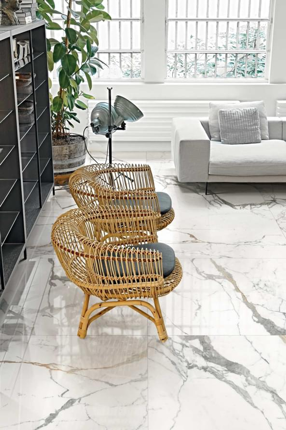 Rex Ceramiche Les Origines Blanc Glossy 60x120