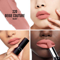 DIOR Rouge Dior - Помада для губ с долгим сроком носки, флакон с возможностью пополнения. оттенок 220 Beige Couture Velvet, 3 g