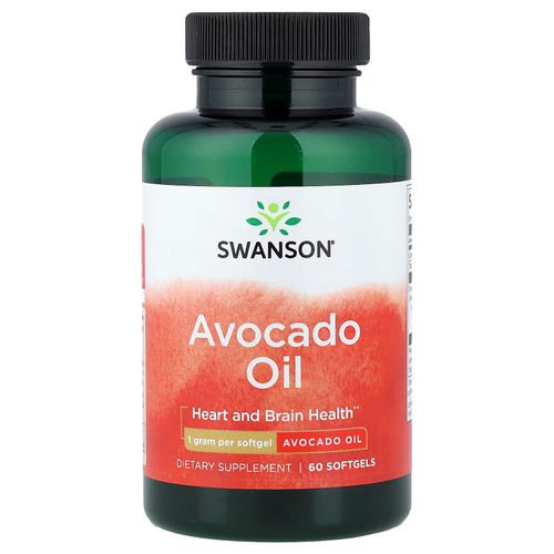Swanson Vitamins, Масло авокадо, 1 г, 60 мягких таблеток