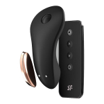 Чёрный вибромассажер 5см в трусики Satisfyer Little Secret