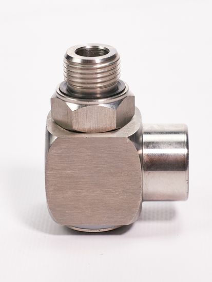 Поворотный угловой фитинг 1/2"ш-1/2"г 500 бар