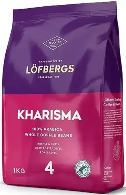 Кофе Lofbergs Kharisma Dark Roast, зёрна, 1кг. Лофбергс