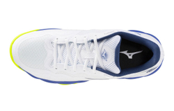 Теннисные кроссовки Mizuno Wave Enforce Court AC - white/dazzling blue/light yellow