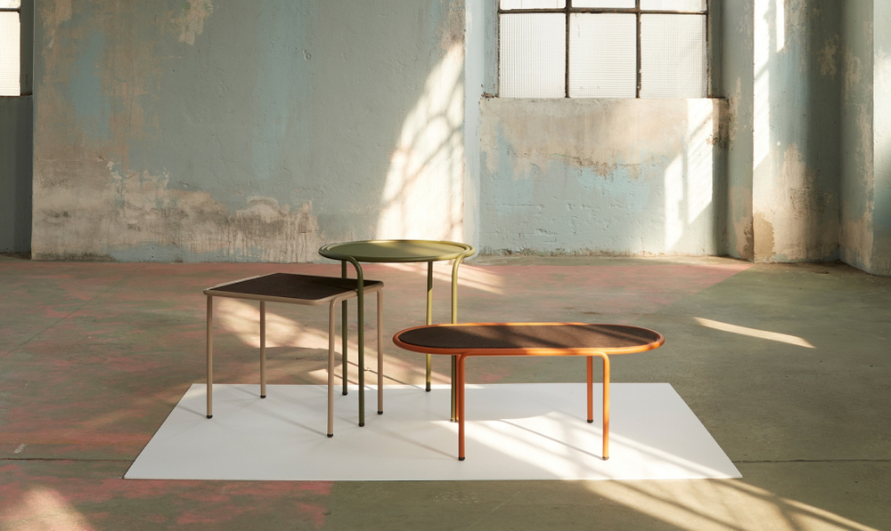 Столик кофейный металлический Scab Design Dress Code, терракотовый, черный