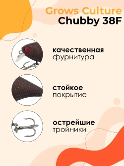 Воблер Chubby 38F цвет 029 Matt Glitter Pallet
