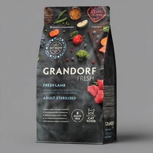 Сухой корм GRANDORF Fresh Cat STERILISED Lamb&Sweet Potato для стерилизованных кошек из свежего мяса ягненка с бататом