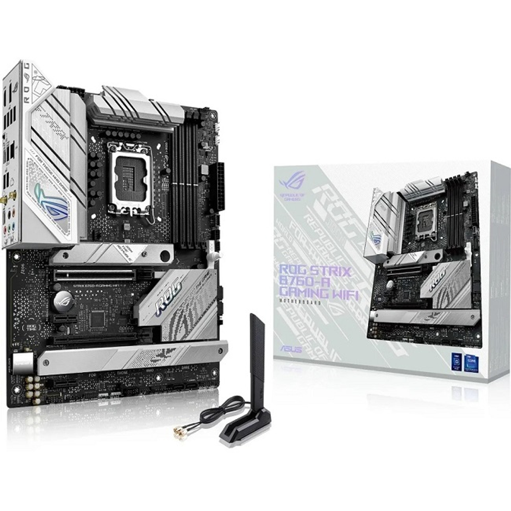Материнская плата ASUS ROG STRIX B760-A GAMING WIFI (LGA1700/B760/4xDDR5/2xPCI-Ex16/3xM.2/SB/GLAN/Wi-Fi/BT/DP/HDMI/ATX)