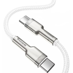 Кабель-зарядка Type-C на Type-C Baseus Cafule Metal 100W 1м CATJK-C02 белый