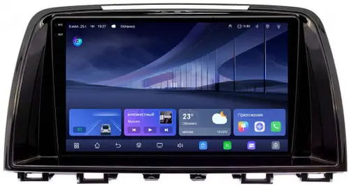 Магнитола для Mazda 6 2012-2014 - Kuberg QLed+2K, Android 14, TS105, Быстрейшая, CarPlay, SIM-слот