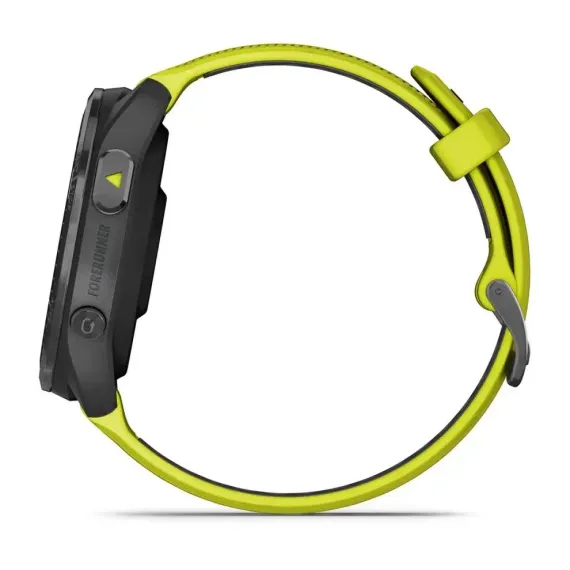 Garmin Forerunner 965 черные, темно-серый DLC титановый безель, с желто-черным ремешком