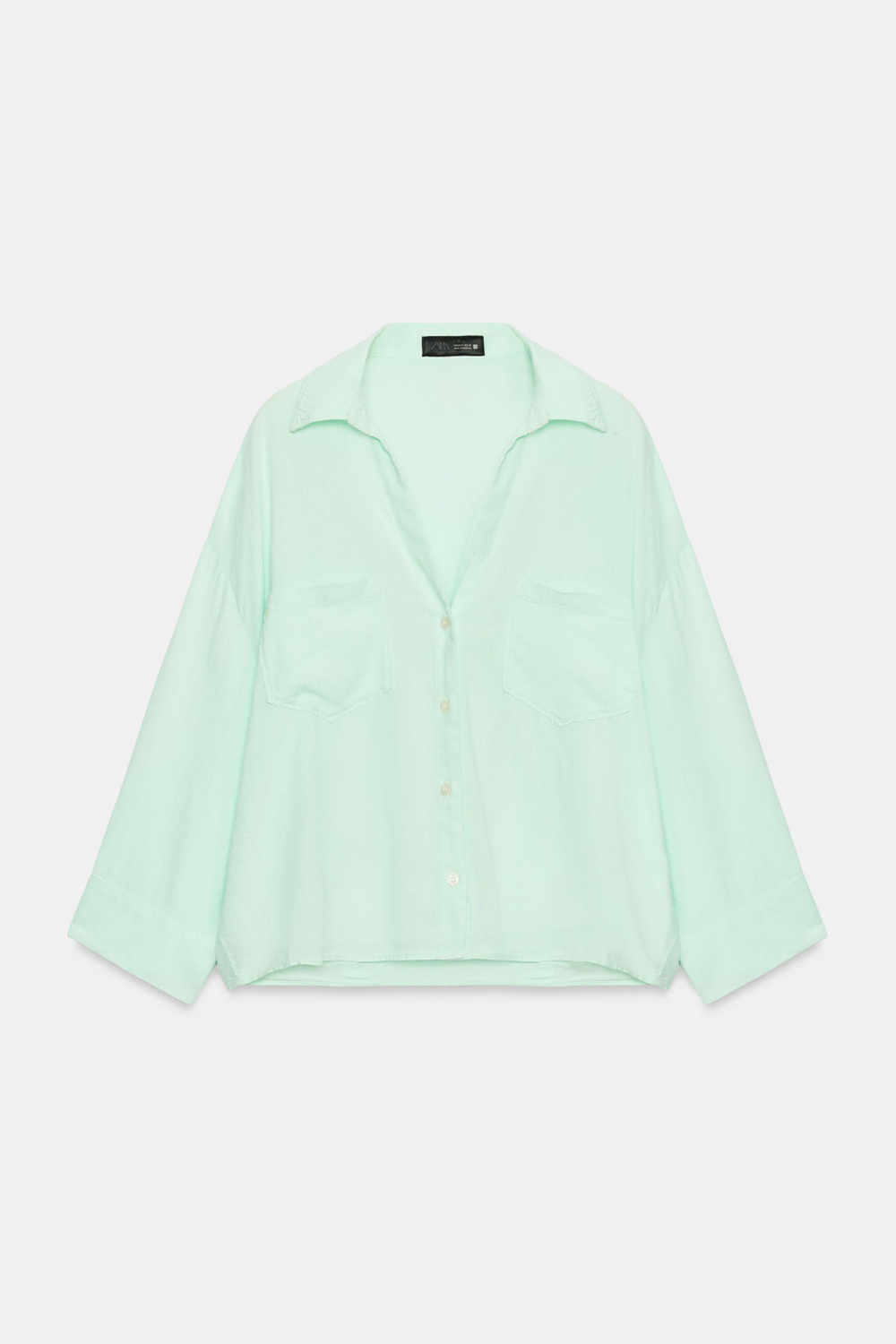 ЛЬНЯНАЯ РУБАШКА СВОБОДНОГО КРОЯ — ZARA