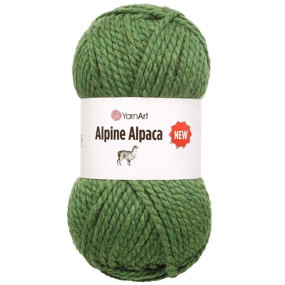 Пряжа YarnArt (ЯрнАрт) Alpine Alpaca New / уп.3 мот по 150 г, 120 м, 1449 зеленый