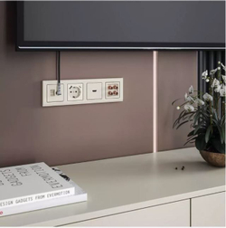 Розетка с USB и TYPE-C, цвет бежевый.
