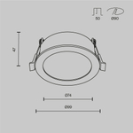 Встраиваемый светильник Maytoni Orb DL130-GX53-MG