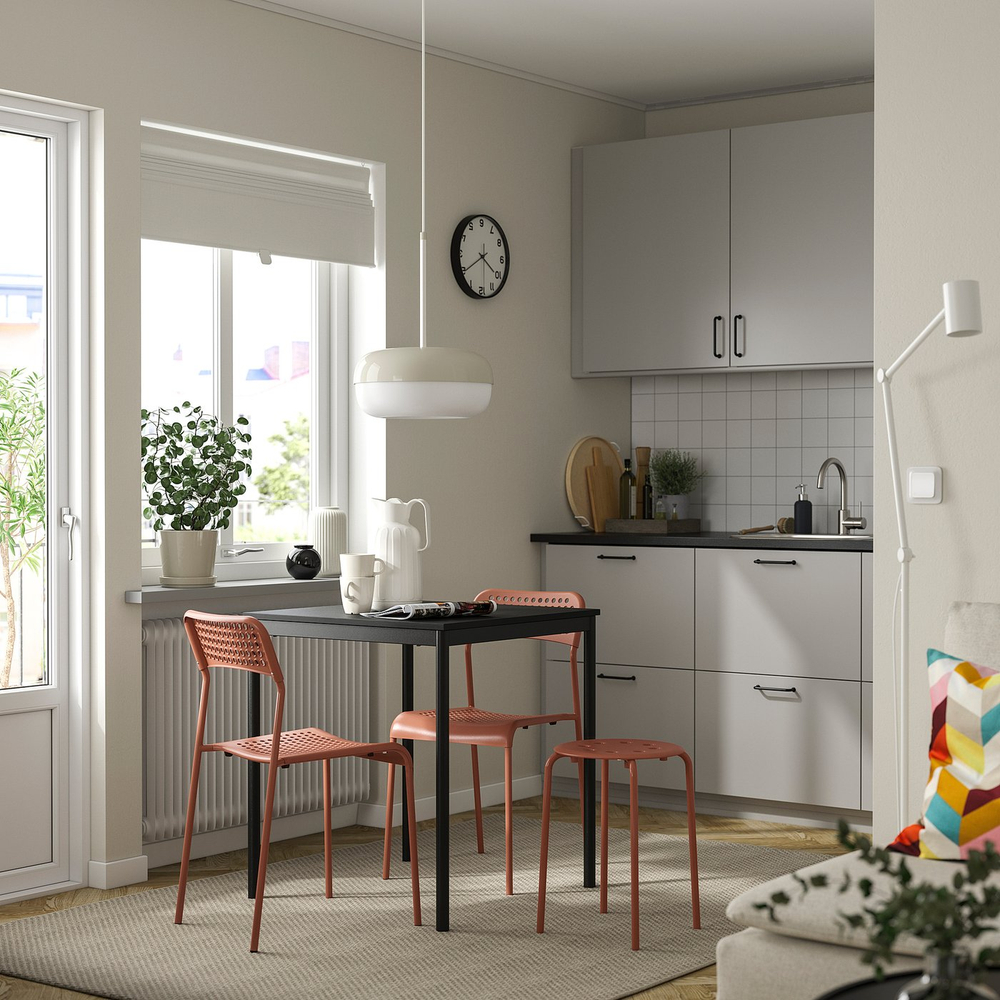 IKEA MARIUS  (ИКЕА МАРИУС)  -  Табурет - красно-коричневый 45 см
