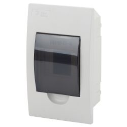 Корпус пластиковый встраиваемый ЭРА SIMPLE ЩРВ-П-04 IP41 прозрачная крышка белый | Корпуса пластиковые распределительные
