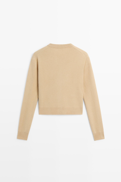 Massimo Dutti Кардиган с пуговицами, цвет верблюжьей шерсти