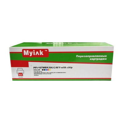 Картриджи ПЗК MyInk (PFI-107MBK/BK/C/M/Y) для CANON imagePROGRAF iPF670/iPF770/iPF780, с чипом, 5шт.