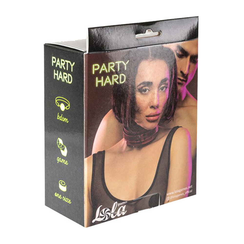 Бордовый ошейник 55см Lola Games Party Hard Eccentric 1092-01lola