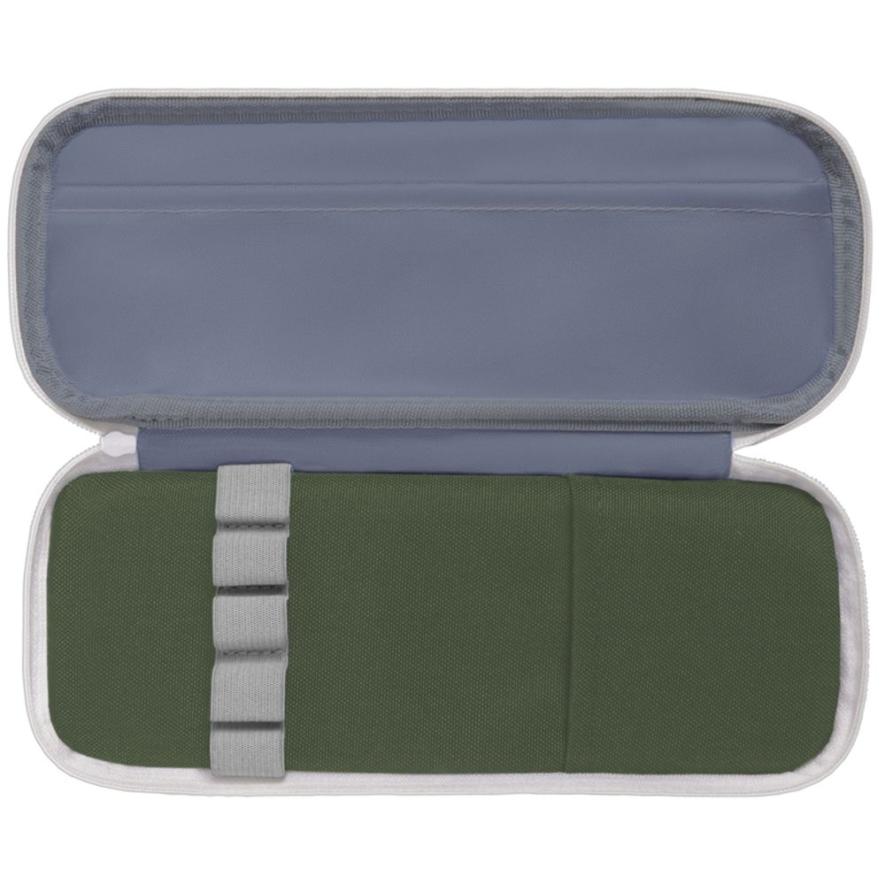 Пенал мягкий прямоугольный 2 отделения 220х80х50 Berlingo Classic military, ткань