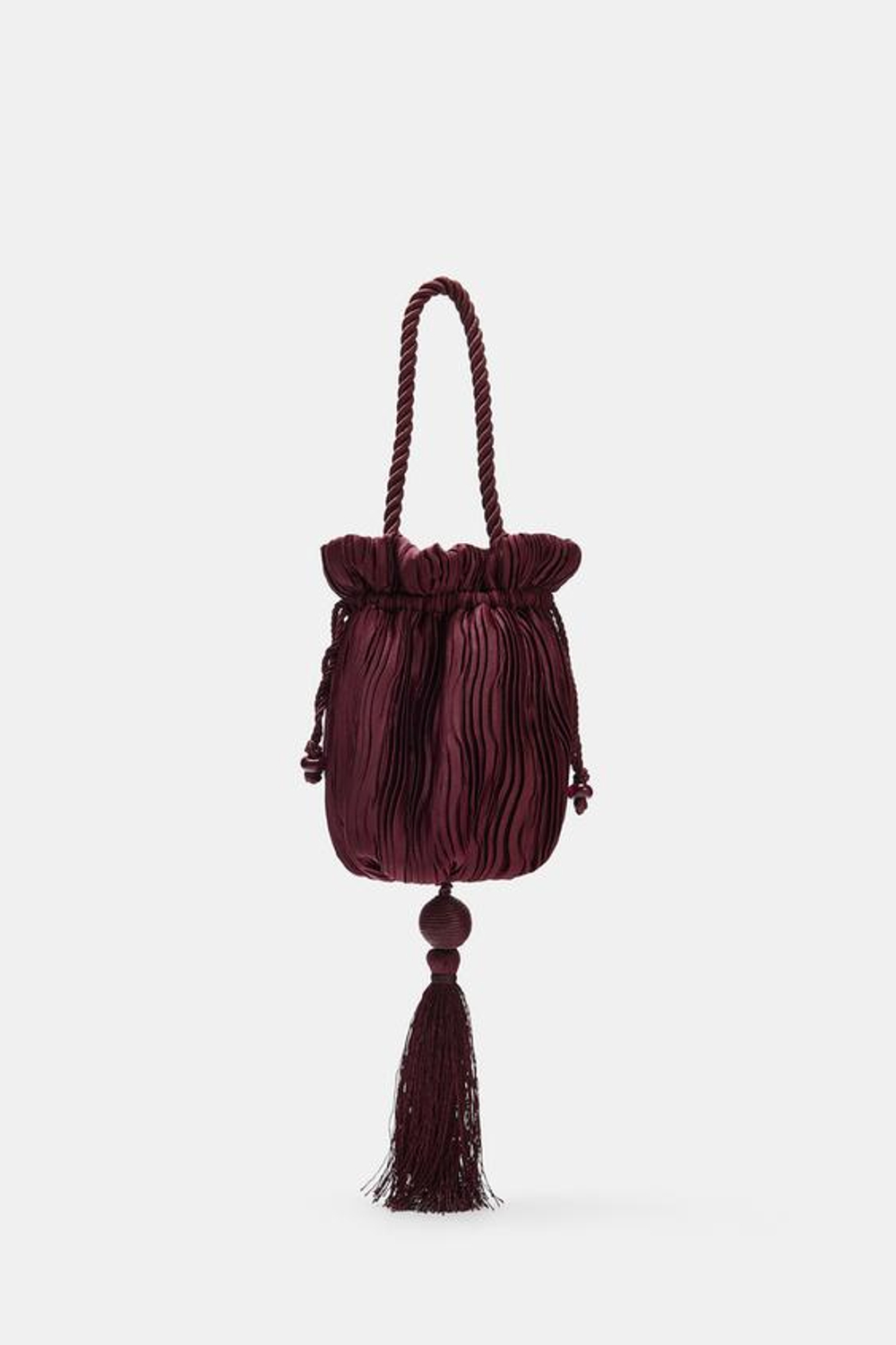 ZARA СУМКА-КИСЕТ С БАХРОМОЙ — ZW COLLECTION, ЛИЛОВЫЙ