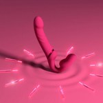 Страпон Lovense Lapis двусторонний, гибкий c вибрацией