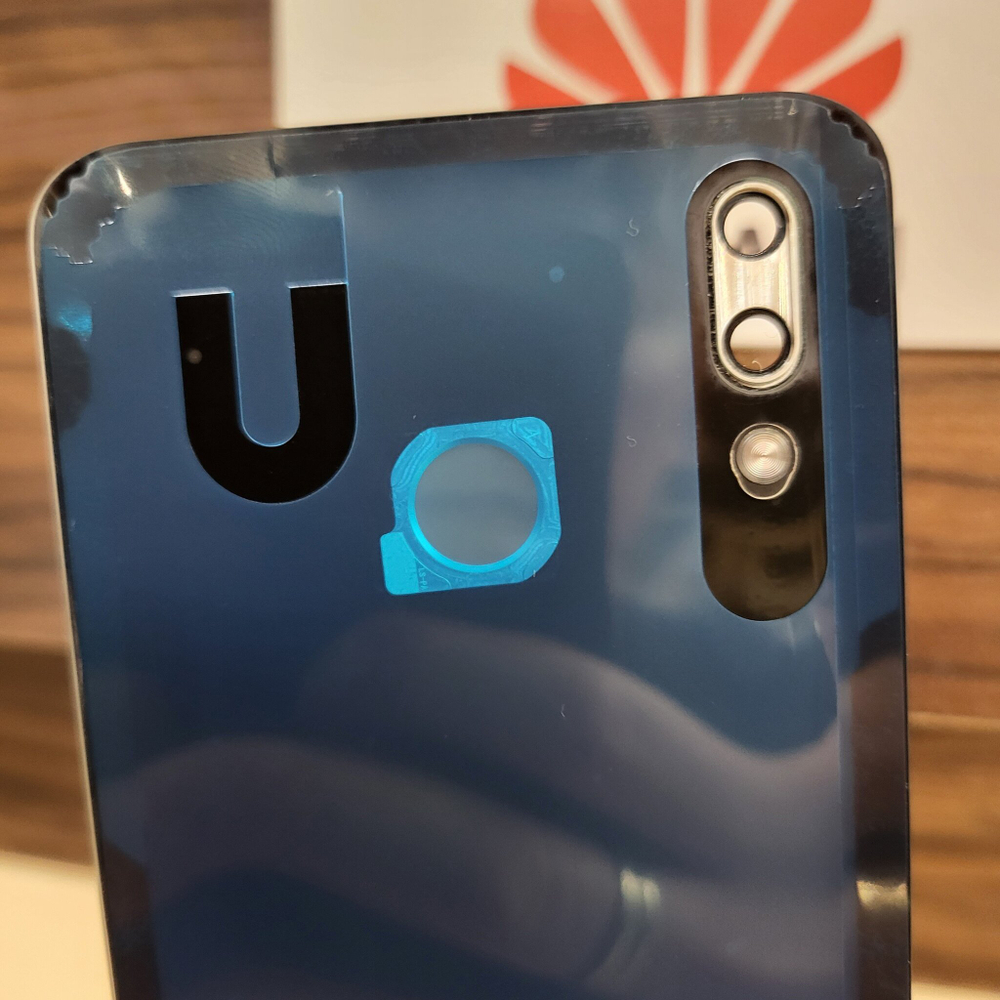 Крышка для Huawei Nova 3 (заднее стекло) "хорошее качество" цвет: голубой