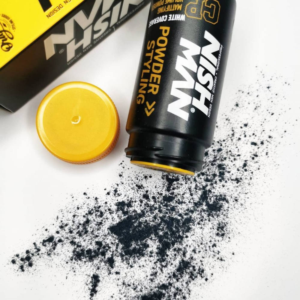 NISHMAN POWDER HAIR STYLING WAX CP - Пудра для укладки черная 20 гр