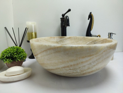 Раковина из оникса Bowl Yellow BO-60505 45x45x17 из натурального камня