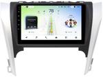 Магнитола для Toyota Camry 50 2011-2014 (рамка серебристо-черная) - Teyes CC4L монитор 9" IPS, Android 14, Быстрая, Snapdragon 662, CarPlay, 4G SIM-слот