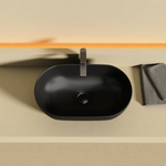 Раковина накладная овальной формы Ceramicanova Твист (Twist) 500x300x140, черный матовый, арт. CN12001MB