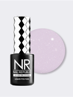 NR Жидкий полигель Liquid PolyGel розовый с блестками №3, 10мл