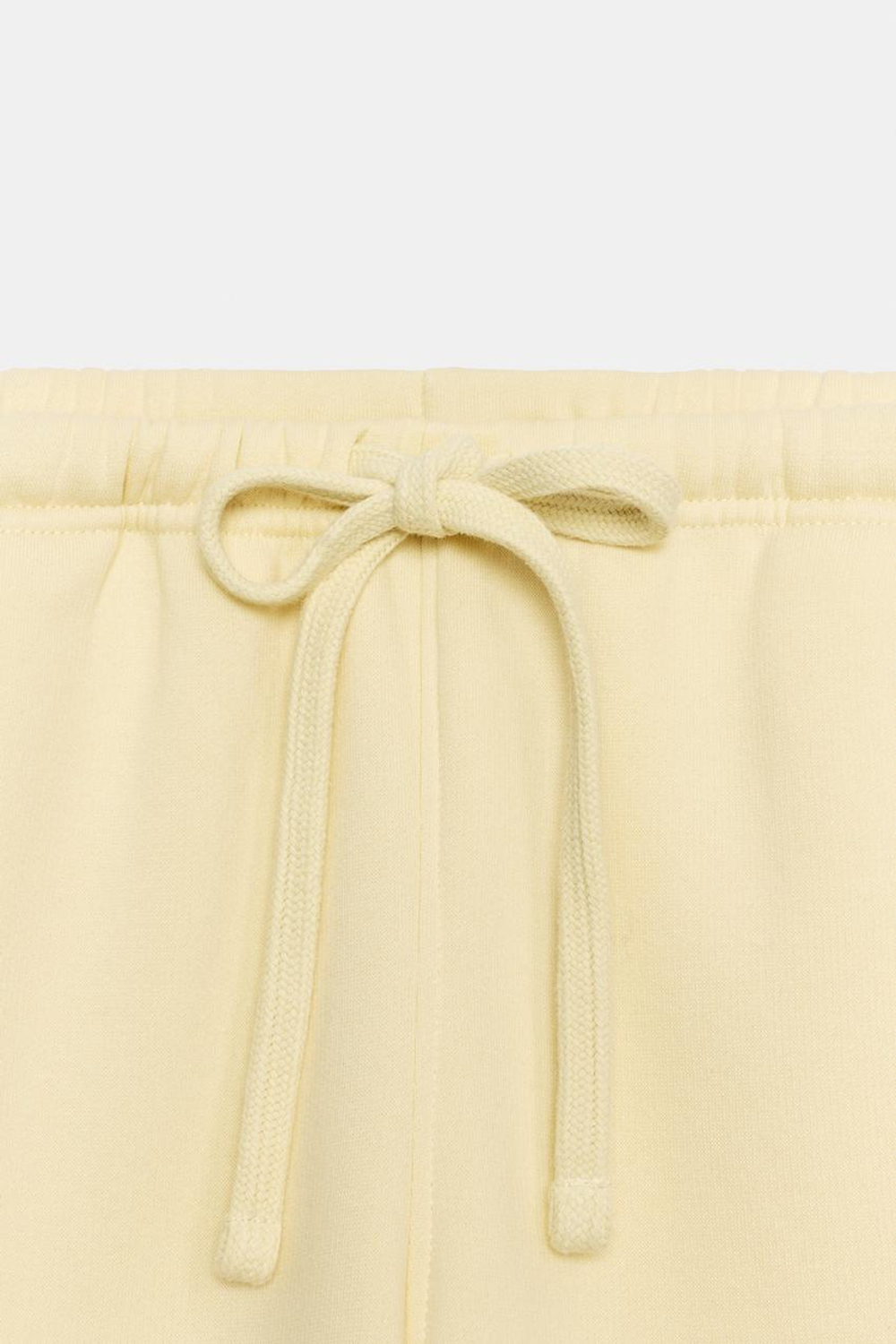 ZARA БАЗОВЫЕ БРЮКИ ПРЯМОГО КРОЯ, ЖЕЛТЫЙ