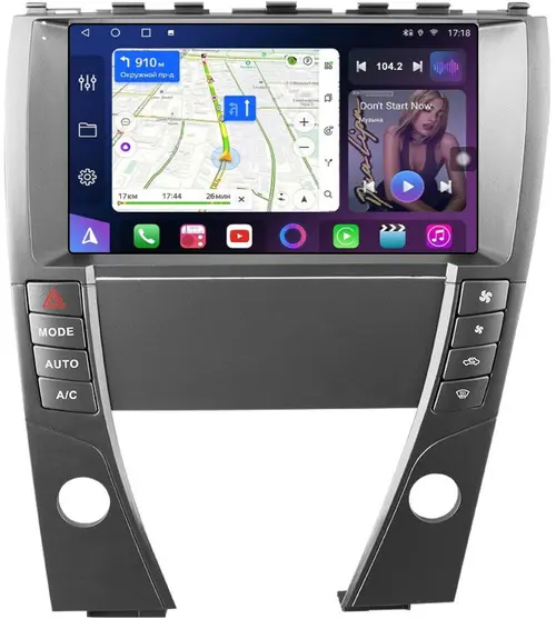 Магнитола для Lexus ES350 XV40 2006-2012 (проводка AB) - FarCar S500-TS18 монитор 9.5" QLED на Android 14, CarPlay, 4G SIM-слот