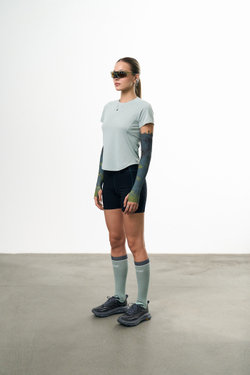 Нарукавники Blue Monte Sports Sun Protective Arm Sleeves "Mountain News Green"
