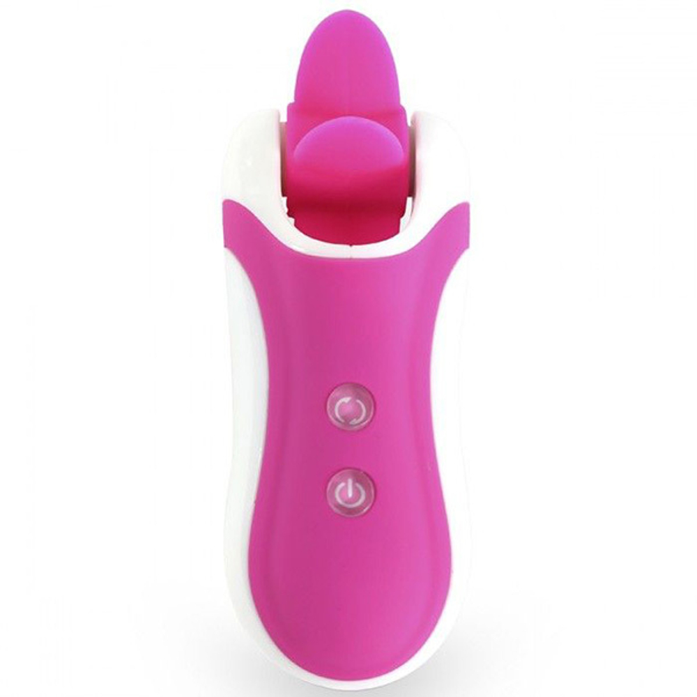 Розовый оросимулятор со сменными насадками для вращения Feelz Toys Clitella