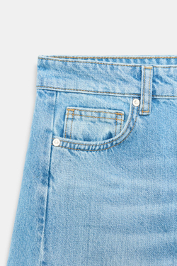 ZARA ДЖИНСЫ Z1975 BARREL С ВЫСОКОЙ ПОСАДКОЙ, ВЫЦВЕТШИЙ СИНИЙ