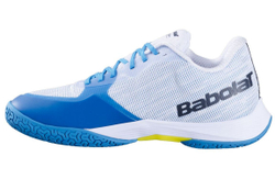 Мужские кроссовки для бадминтона/сквоша Babolat Shadow Spirit 2 — white/algier blue