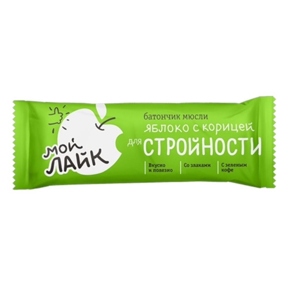 Батончик Мой Лайк Яблоко с корицей для стройности 25гр