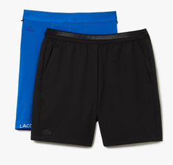 Мужские теннисные шорты Lacoste Men's SPORT Built-In Liner 3-in-1 Shorts - black/blue